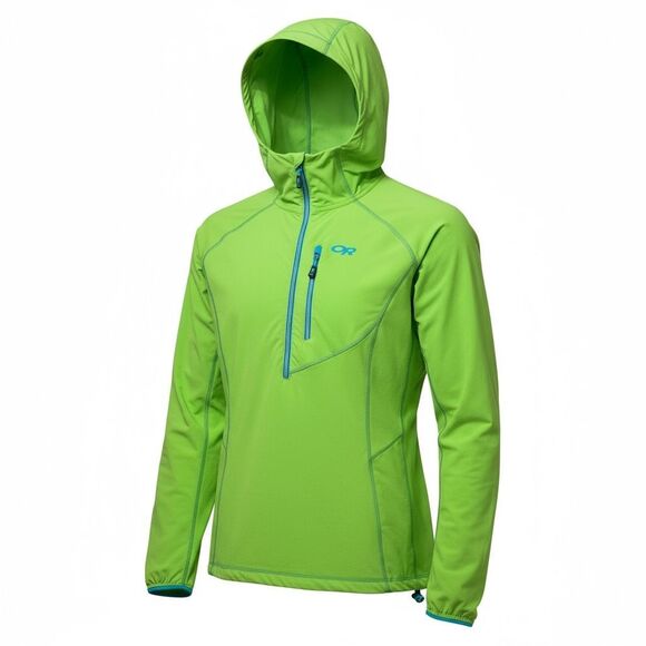Outdoor Research Neon Green Whirlwind Hoody Lightweight Pullover Women's Small - Picture 1 of 13